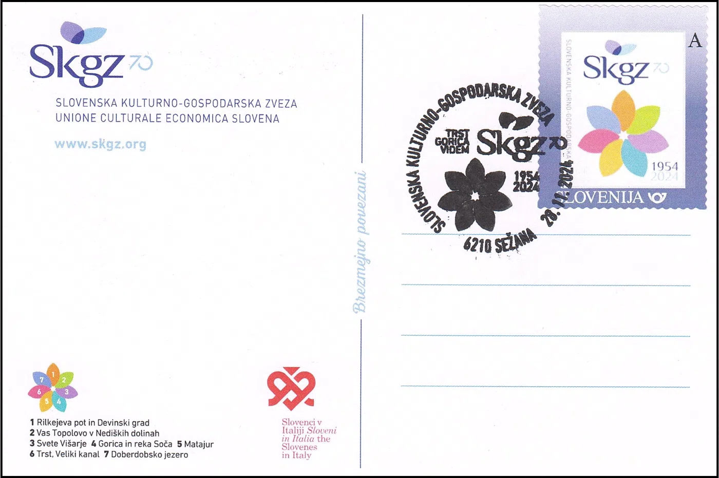 70 LET SLOVENSKO - GOSPODARSKA ZVEZA SKGZ 1954 - 2024